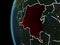 Democratic Republic of Congo from space at night