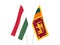 Democratic Socialist Republic of Sri Lanka and Hungary flags