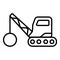 Demolish truck icon vector illustration