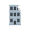Demolition city building icon flat isolated vector