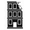 Demolition city building icon, simple style