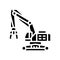 demolition construction car vehicle glyph icon vector illustration