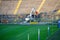 Demolition of the northern curve of the Bergamo stadium