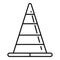 Demolition road cone icon, outline style