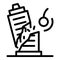 Demolition work icon, outline style