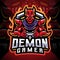 Demon gamer esport mascot logo