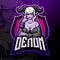Demon girl esport logo mascoit design