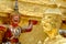 Demon Guardian/ Giant Statues stand around Golden pagoda phra kaew