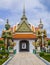 Demon guardians at Wat Arun gate, Bangkok, Thailand