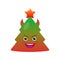 Demonic christmas tree isolated emoticon