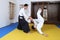 Demonstration of fighting art Aikido.