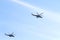 Demonstration flights of Russian military aircraft of helicopter