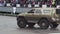 Demonstration of military monster truck at extreme stunt show