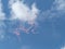 Demonstration of the RAF Falcons, a team of parachutists from the Royal Airforce during an airshow in Belgium