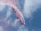 Demonstration of the RAF Falcons, a team of parachutists from the Royal Airforce during an airshow in Belgium