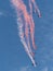 Demonstration of the RAF Falcons, a team of parachutists from the Royal Airforce during an airshow in Belgium