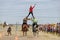 Demonstrations Cossack equestrian sports club with acrobatic elements and tricks