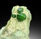 Demontoid green garnet crystals on matrix from iran
