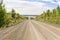 Dempster Highway leading up from the MacKenzie River