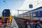 Den Helder, the Netherlands - march 19, 2021. Dutch trains at terminus Den Helder, the Netherlands.