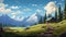 Denali Cabin: A Pixel Art Mountain Scenery With Whistlerian Vibes