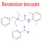 Denatonium benzoate bittering agent. Skeletal formula. Chemical structure