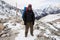 Dendi Sherpa (trekking guide) on the Larke Pass