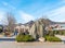 Dengfeng,Henan,China - December 29, 2019: Shaolin Temple white front gate the famous place in songshan dengfeng city henan