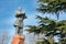 Dengfeng,Henan,China - December 29, 2019: Statue or Sculpture of a monk warrior practicing martial art kun fu at the entrance of