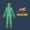 Dengue vaccine vector logo icon