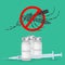 Dengue vaccine vector logo icon