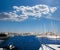 Denia Alicante marina boats in blue Mediterranean