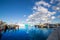 Denia Alicante port with blue summer sky in Spain