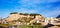 Denia castle and village panoramic view Alicante