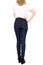 Denim blue jeans cotton pants skinny, Slim fit of legs