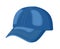 Denim cap. Blue baseball cap. Isolated vector objects