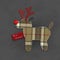 Denim Christmas reindeer