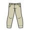 Denim pants classic color variation for coloring on a white