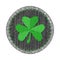 Denim patch with shamrock