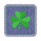 Denim patch with shamrock