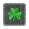 Denim patch with shamrock