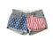 Denim Shorts, Star & Bars, Americam Flag.