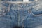 Denim texture or front of jean trouser for background