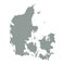 Denmark blank map silhouette