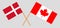 Denmark and Canada. The Danish and Canadian flags. Official colors. Correct proportion. Vector