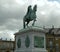 Denmark, Copenhagen, Amalienborg Palace Square (Amalienborg Slotsplads), equestrian statue of King Frederick V
