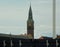 Denmark, Copenhagen, Christians Brygge, view of the clock tower of the Copenhagen City Hall