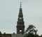 Denmark, Copenhagen, Christians Brygge, view of the steeple of the Christiansborg Palace