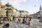 Denmark. Copenhagen. Musicians near Fountain Stork