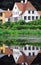 Denmark, Europe- A House Reflected in a Pond